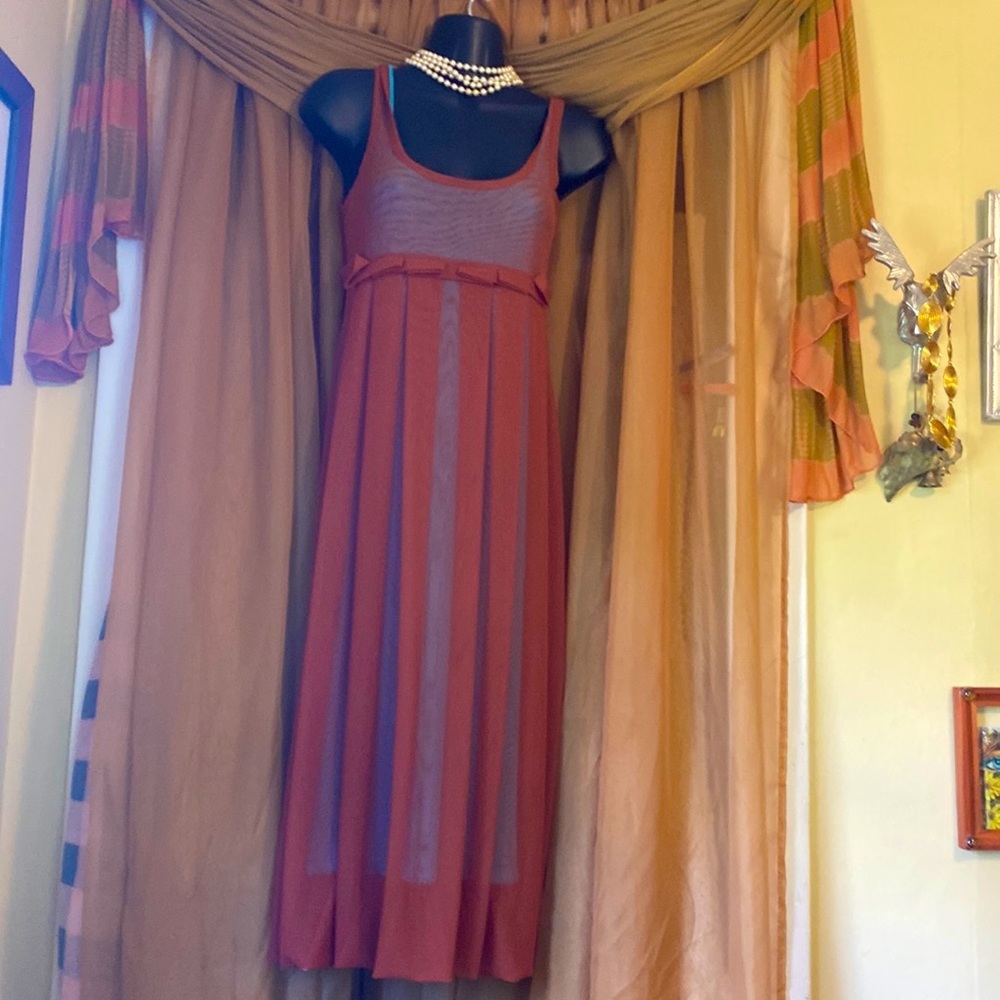 AMELIA TORO Two-Toned Mesh Dress-Size 6